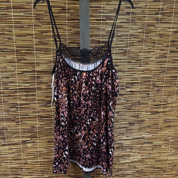 Linea Donatella Women's Cheetah-Print Chemise - Black Size XL - Picture 3 of 3